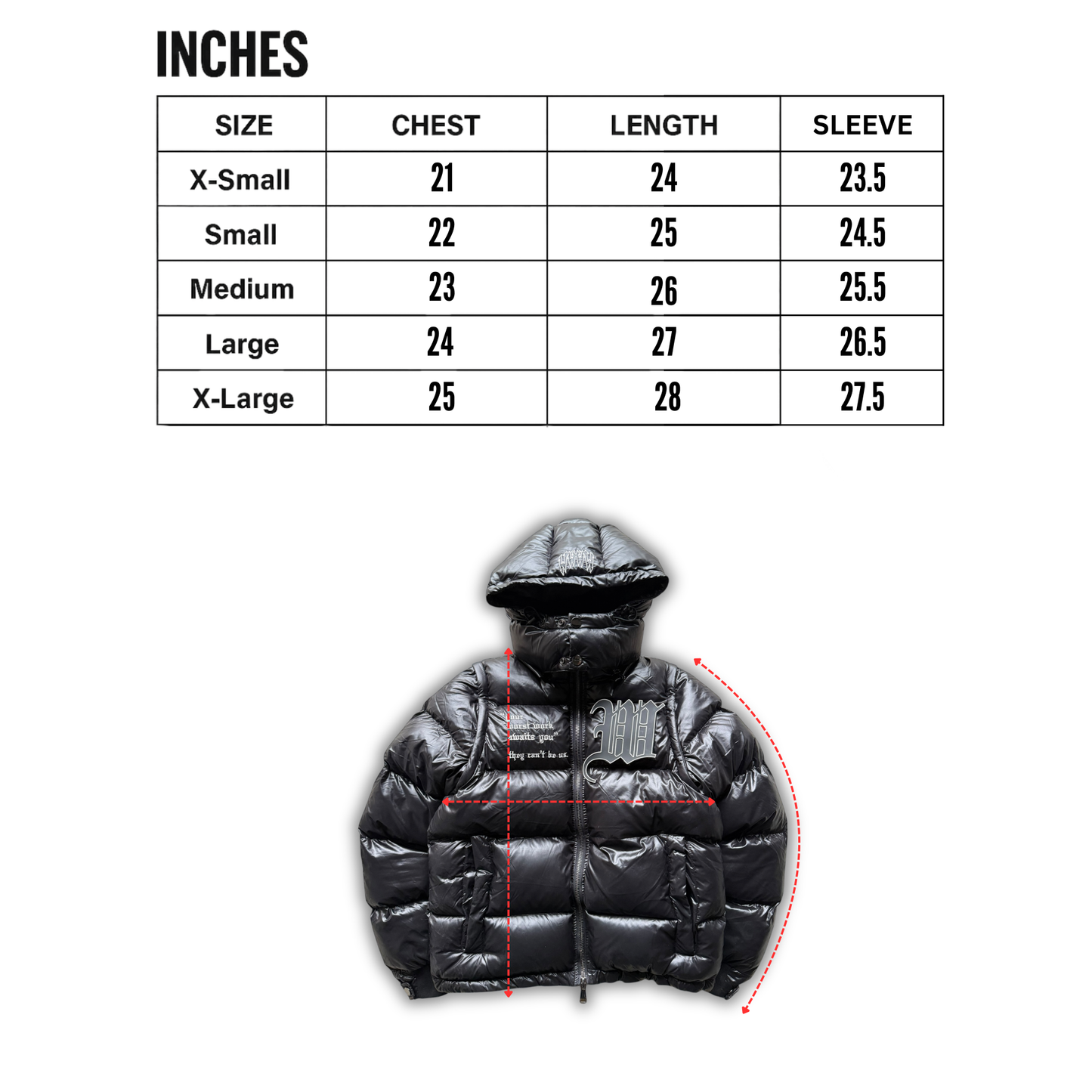 'Sins' 3 in 1 Puffer